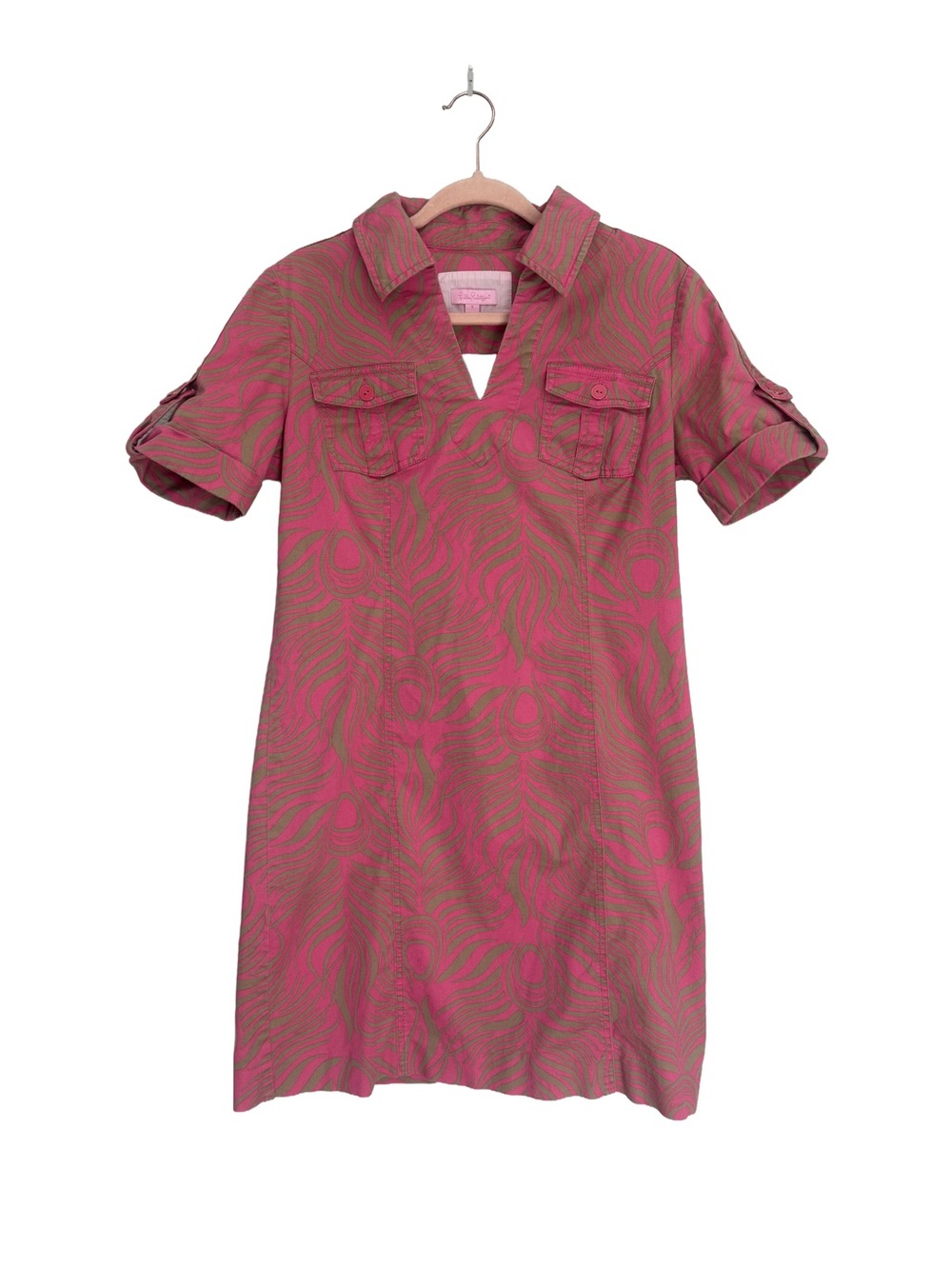 Lily Pulitzer Y2K Pink Utility Shift Dress
